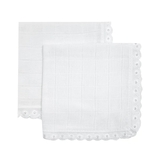 Носові хусточки дитячі NL Baby, 25х25 см, 2 шт., білий (0000/27814) - Pampik