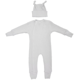 Чоловічок та шапочка для хлопчика Twins Ego Baby Boy, інтерлок, р.62, сірий (W-192-TEBB62-10) - Pampik