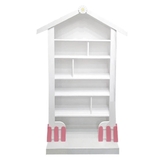 Стеллаж-домик для кукол NL Baby, 83х180х25 см, белый (0000/030434) - Pampik