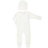 Человечек и шапочка для мальчика Twins Ego Baby Boy, интерлок, р.56, молочный (W-192-TEBB56-202) - Pampik