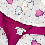 Накидка детская NL Baby, муслин, 12-24 мес., белый с сиреневым (304/34300) - Pampik - 2