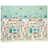 Двосторонній складаний дитячий килимок Petite&Mars Campy Elephant&City (435071) - Pampik