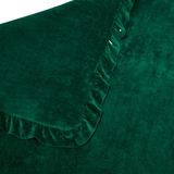 Килимок Twins з рюшкою, велюр, 110х90 см, зелений (5000-KTLW-06) - Pampik - 2