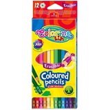 Олівці кольорові Colorino Erasable шестигранні, 12 кольорів (87492PTR) - Pampik