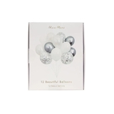 Набір повітряних кульок Meri Meri, 12 шт., срібний (216496/35968) - Pampik - 5