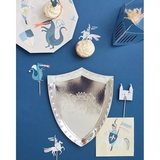 Тарелки бумажные Meri Meri, 8 шт., серый (187333/29692) - Pampik - 4