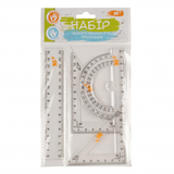 Набір лінійок Yes, 4 предмета, 15 см, прозорий (370263) - Pampik