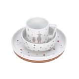 Набір дитячого посуду Lassig Вівця, порцеляна, з антиковзаючими елементами, 3 предмети, білий (1210037841/35849) - Pampik