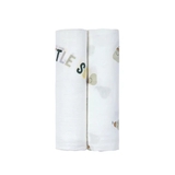 Пеленки муслиновые Lassig, 120х120 см, 2 шт., белый (13120027007/38318) - Pampik