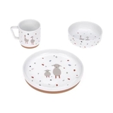 Набір дитячого посуду Lassig Вівця, порцеляна, з антиковзаючими елементами, 3 предмети, білий (1210037841/35849) - Pampik - 2