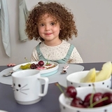 Набор детской посуды Lassig Кот, фарфор, с антискользящими элементами, 3 предмета, белый (1210037108/35851) - Pampik - 6