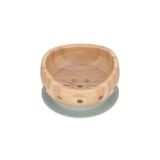 Тарелка глубокая Lassig Кот на присоске, бамбуковая, 12.8х12.8х6 см, зеленый (1310049108/35844) - Pampik