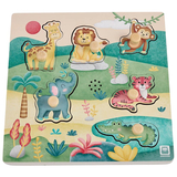 Пазл деревянный музыкальный Eurekakids Зоопарк (69181560/37608) - Pampik