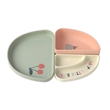 Набор силиконовых тарелок Lassig, 3 шт., розовый с мятным (13100262007/38319) - Pampik - 2