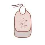 Слюнявчики водонепроницаемые Lassig, хлопок, 2 шт., розовый с терракотовым (1311015794/30394) - Pampik