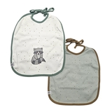 Слинявчики водонепроникні Lassig Єнот, органічна бавовна, 2 шт., зелений (1311015250/35814) - Pampik