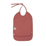 Слюнявчики водонепроницаемые Lassig, хлопок, 2 шт., розовый с терракотовым (1311015794/30394) - Pampik - 2