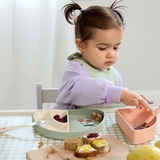 Набор силиконовых тарелок Lassig, 3 шт., розовый с мятным (13100262007/38319) - Pampik - 4