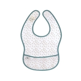 Слинявчик водонепроникний Lassig Єнот з кишенею, 2 шт., біло-зелений (1311017250/35822) - Pampik - 2