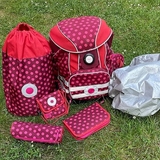 Рюкзак дитячий Lassig з пеналом, холдером, гаманцем та сумкою, червоний (LSCSET1119/17195) - Pampik - 5