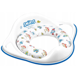 Мягкая накладка на унитаз Maltex Smurfs, белый с голубым (1414_37) - Pampik