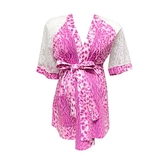 Домашній костюм New Life з мереживом, халат та брюки, р.44, рожевий (097/17464) - Pampik - 2