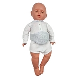 Антиколікова грілка-масажер New Life expert з кісточками вишні, 65х11х2 см, сірий з білим (007/36882) - Pampik - 7