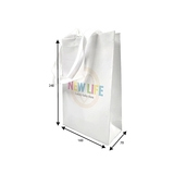 Подарунковий паперовий пакет New Life, 24х16х7 см, білий (35931) - Pampik - 3