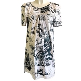 Нічна сорочка для годування New Life, р.S/M, принт газета (129/27320) - Pampik - 3