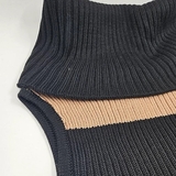 Кофта-труба в'язана New Life р.42, кавово-чорний (6132) - Pampik - 2