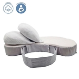 Подушка для годування New Life expert з поясом, 74х46х16 см, біло-сірий (009/34231) - Pampik - 3