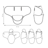 Пелюшка-конверт New Life expert, 0-3 міс., 58х72 см, молочний (008/31418) - Pampik - 4