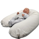 Багатофункціональна подушка для мами та малюка 3 в 1 New Life expert, 74х46х16 см, біло-сірий (872/38271) - Pampik - 7