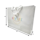 Подарочный бумажный пакет New Life, 38х50х12 см, белый (34283) - Pampik - 3