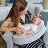 Подушка для годування New Life expert з поясом, 74х46х16 см, біло-сірий (009/34231) - Pampik - 9