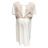 Комплект із халата та нічної сорочки для годування New Life, р.L-XL, принт квіти, молочний (308/36684) - Pampik - 2