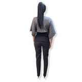 Штани укорочені New Life з трикотажною вставкою та поясом на резинці, р.42, чорний (210/25134) - Pampik - 7