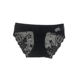 Трусы New Life La Perla, под живот, с кружевом, р.36, черный (26494) - Pampik - 2