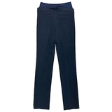 Брюки New Life с трикотажной вставкой и поясом на резинке, р.42, темно-синий (498/8275) - Pampik