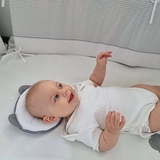 Ортопедична подушка New Life expert Memory Air+ Котик для немовлят, 21х19 см, біло-сірий (34407) - Pampik - 9