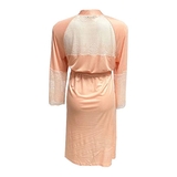 Халат домашній New Life із мереживними рукавами, р.S, персиковий (022/21316) - Pampik - 2