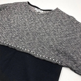 Туника комбинированная New Life с отделкой в виде цепочки, р.42-44, черный меланж (701/21320) - Pampik - 3