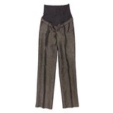 Штани New Life з трикотажною вставкою та поясом, р.42, коричневий (556/10633) - Pampik