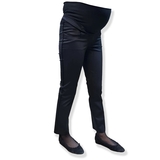 Штани укорочені New Life з трикотажною вставкою та поясом на резинці, р.46, чорний (248/7071) - Pampik - 6