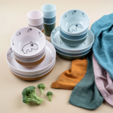 Тарелка глубокая Done by Deer, 3 шт., зеленый (1819632/35654) - Pampik - 5