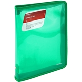 Папка объемная на молнии Axent B5, прозрачная, зеленый (1802-26-A) - Pampik