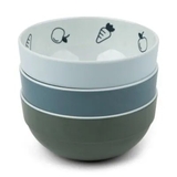 Тарелка глубокая Done by Deer, 3 шт., зеленый (1819632/35654) - Pampik - 2