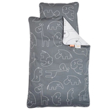 Постельное белье Done by Deer, 100х140 см, 40х45 см, темно-серый (20815/33043) - Pampik