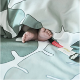 Постельное белье Done by Deer, 80х100 см, 35х40 см, зеленый (2093193/29301) - Pampik - 4