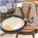 Тарілка плоска Done by Deer, нековзке дно, 18х24 см, сірий з золотим (10805/27318) - Pampik - 2